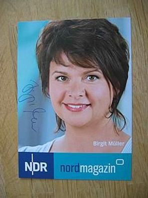NDR Fernsehmoderatorin Birgit Müller - hands. Autogramm