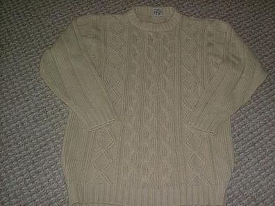 Pullover mit Zopfmuster-Größe 164/170-beige