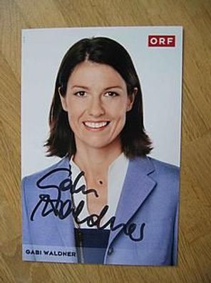 ORF Fernsehmoderatorin Gabi Waldner - handsigniertes Autogramm!!!