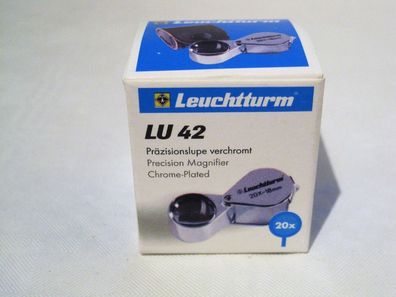 Leuchtturm Präzisions-Lupe verchromt 20-fache Vergrößerung (338882)