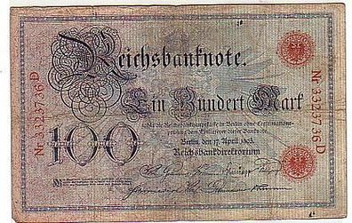 Banknote 100 Mark Deutsches Kaiserreich 1903