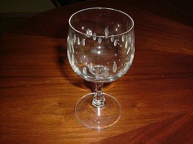 Weinglas mit Schliff--ca 13 cm hoch--80er Jahre