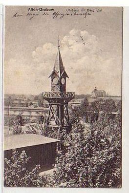 29391 Ak Alten Grabow Uhrturm mit Berghotel 1916