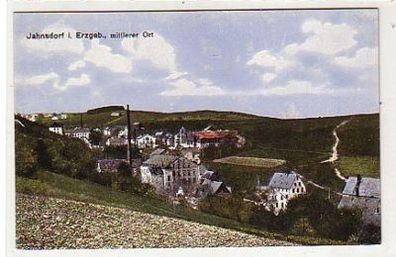 36408 Ak Jahnsdorf im Erzgebirge mittlerer Ort um 1920
