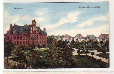 36450 Ak Rathenow Kaiser Wilhelm Platz 1914