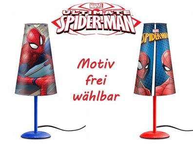 Spiderman Nachttischlampe (konisch) 2 Motive Superheld Marvel Leuchte Lampe NEU