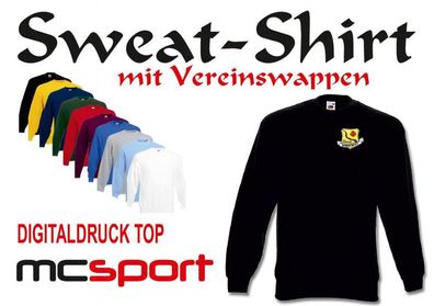 Sweat-Shirt Aufwärmshirt, Vereinsshirt inkl. Digitaldruck Wappen Größe: M