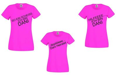 Junggesellinenabschied Shirt Damen JGA TShirt Pink/ Rosa Team der Braut F288N