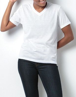 Xpres Womens/ Ladies Short Sleeve Subli Plus V-Neck T-Shirt XP522