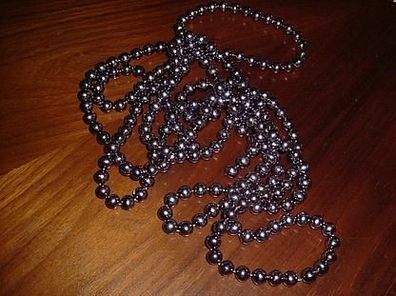 Perlenkette-lila-ca 230cm lang