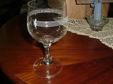 älteres Weinglas aus den 80 Jahren mit Note