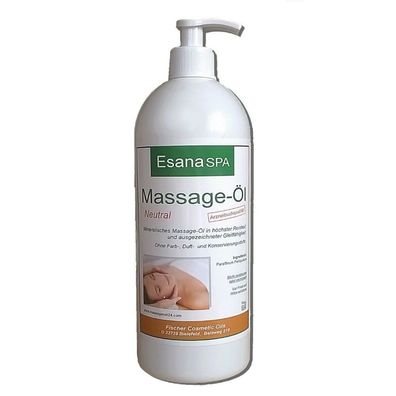 1L Esana SPA neutrales Massageöl, pharmazeutische Qualität DAB + Dosierpumpe