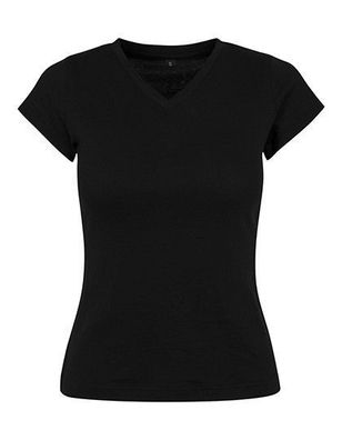 Build Your Brand Ladies Basic Tee V-Ausschnitt Fashion T-Shirts BY062