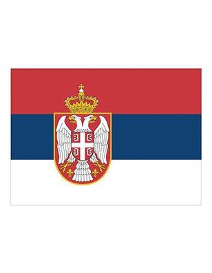 Printwear Fahne Serbien Strapazierfähig FLAGDE (Gr. 90 x 150 cm)