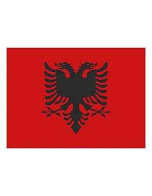Printwear Fahne Albanien Strapazierfähig FLAGDE (Gr. 90 x 150 cm)