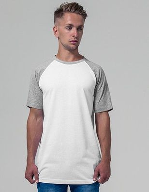 Build Your Brand Raglan Contrast Tee Kurzarm Herren T-Shirt S - 5XL BY007