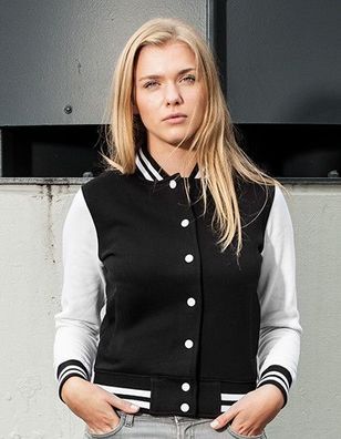 Build Your Brand Ladies Sweat College Jacket Sweatjacken Damen XS - XL BY027