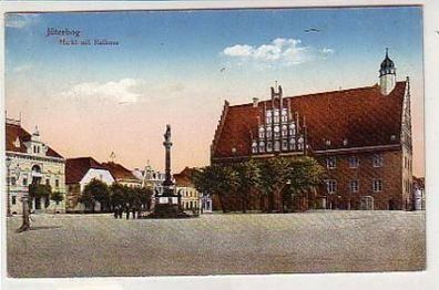36289 Ak Jüterbog Markt mit Rathaus 1917