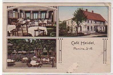 29495 Mehrbild Ak Ponitz S.-A. Café Heidel 1916