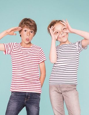 SOL´S Kids Round Neck Striped T-Shirt Miles Kinder 98-104 - 154- 164 L01400