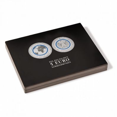 Leuchtturm Münzkassette für 30 dt. 5-Euro-Sammlermünzen in Kapseln, schwarz