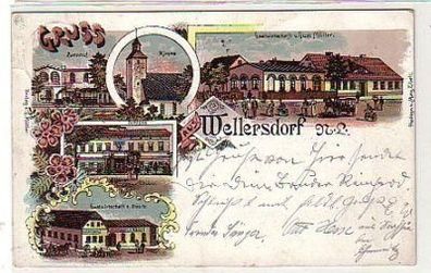 37150 Ak Lithografie Gruss aus Wellersdorf 1906