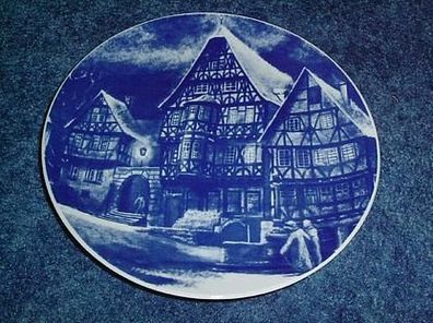 Zierteller-blau gemustert-Royal Bavaria 1976-Miltenberg