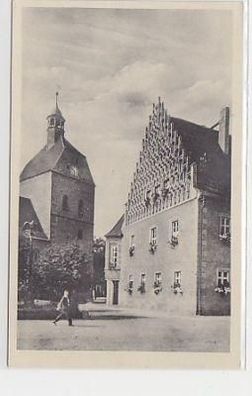 17752 Ak Mühlberg (Elbe) Frauenkirche mit Rathaus 1940