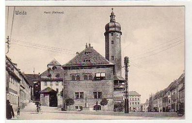 35845 Ak Weida Markt mit Rathaus 1906
