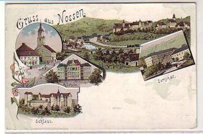 35888 Ak Lithographie Gruß aus Nossen 1899