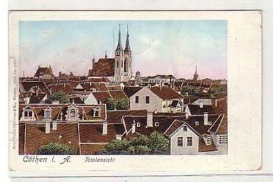 35298 Ak Cöthen in Anhalt Totalansicht 1903