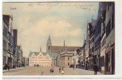 17302 Ak Zerbst Markt mit Geschäften 1914