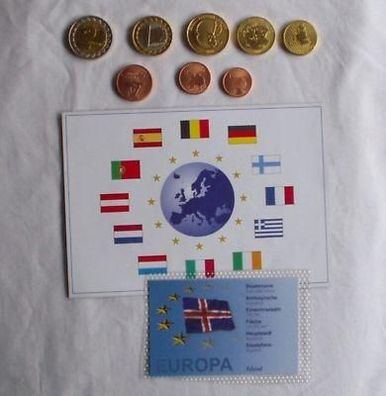 seltener Probe Kursmünzsatz 8 Münzen Island 2004