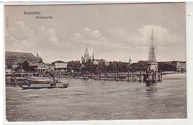 37947 Ak Konstanz Hafenpartie 1909