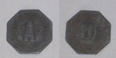 10 Pfennig Münzen Notgeld Bitterfelder Bankverein 1917