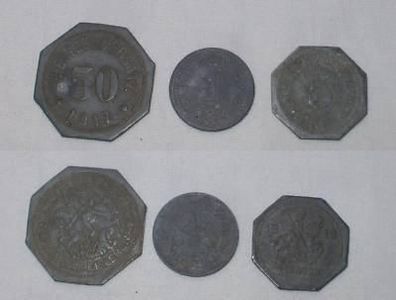 3 Münzen Notgeld Gewerkschaft Eisleben 1917-1918