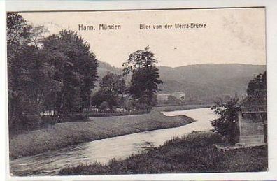 37913 Ak Hann. Münden Blick von der Werra Brücke 1916