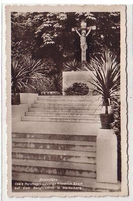 37770 Ak Bergfriedhof in Heidelberg Grabstätte um 1930
