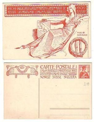 34158 Ganzsachen Ak Schweiz Postverein Union Post. 1909