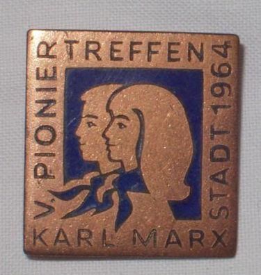 DDR Abzeichen V. Pioniertreffen Karl Marx Stadt 1964