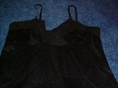 schwarzes Unterkleid aus den 60er Jahren-Größe 44