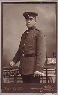 37328 altes Kabinettfoto Soldat Plauen um 1915