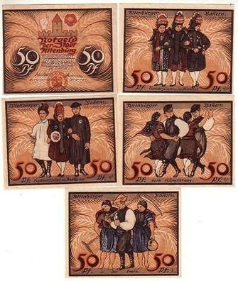 5 Banknoten Notgeld Stadt Altenburg 1921
