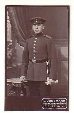 11632 altes Kabinettfoto Soldat Strassburg i.E. um 1915