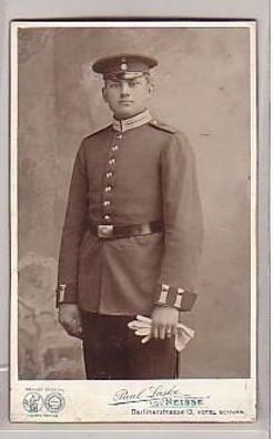 25053 altes Kabinettfoto Soldat Neisse um 1915