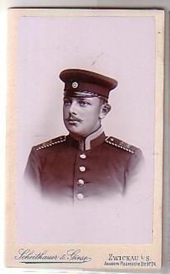 31706 altes Kabinettfoto Soldat Zwickau um 1915