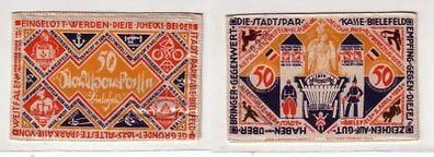50 Mark Bielefeld Banknote aus Seide 1922 "Anker ..."