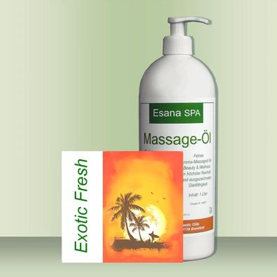 Esana SPA Aroma Massageöl "Exotic Fresh" + Dosierpumpe