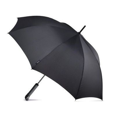 Original Volkswagen Regenschirm Stockschirm Ledergriff Schirm schwarz