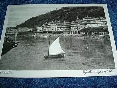 2877/ Postkarte-Bad Ems-Segelboot auf der Lahn